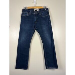 Levis 514 Slim Straight Jeans Mens 32x30 Dark Wash Blue Denim Pants 00514-0408